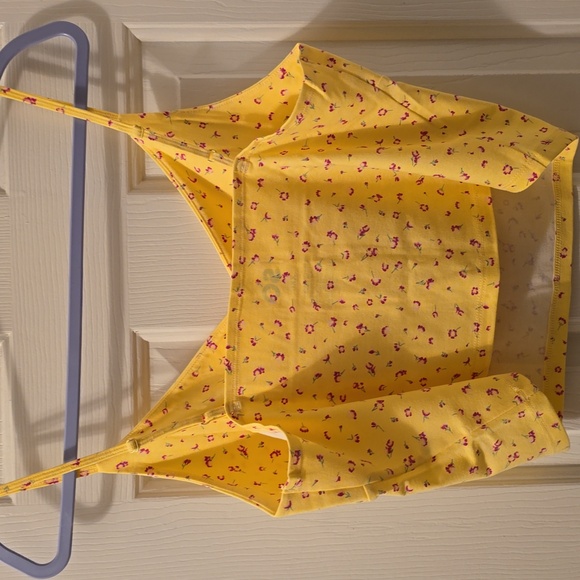 SO BRAND WOMENS WRAP FRONT YELLOW FLORAL CAMI WITH ADJUSTABLE STRAPS SIZE XXL - Picture 6 of 14